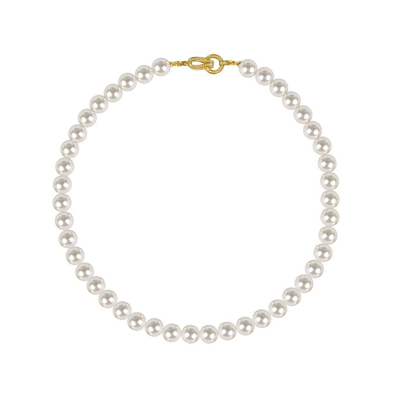 Elegance Pearl Bracelet with Gold Clasp