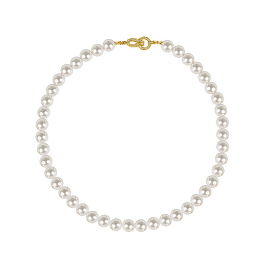 Elegance Pearl Bracelet with Gold Clasp