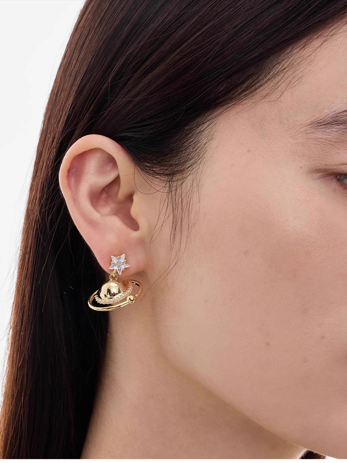 Planet Saturn Earrings