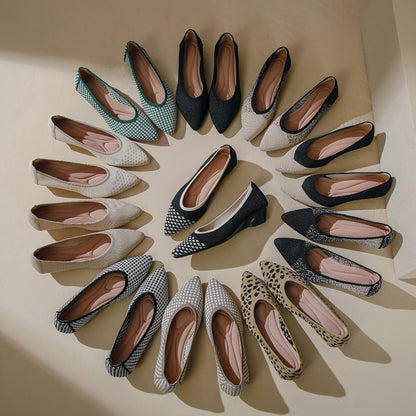 Pointed-Toe Ballet Flats