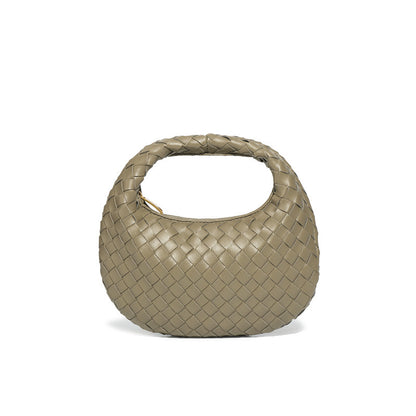 Luxe Woven Crescent Bag