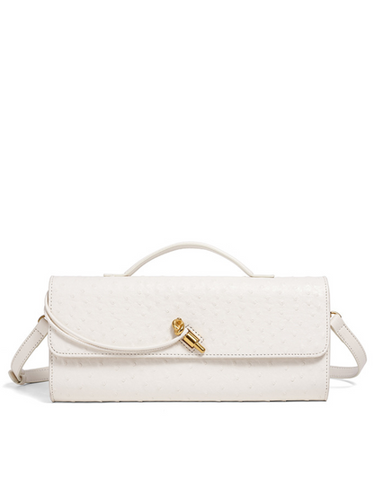 Aurelia Ostrich-Texture Luxe Clutch