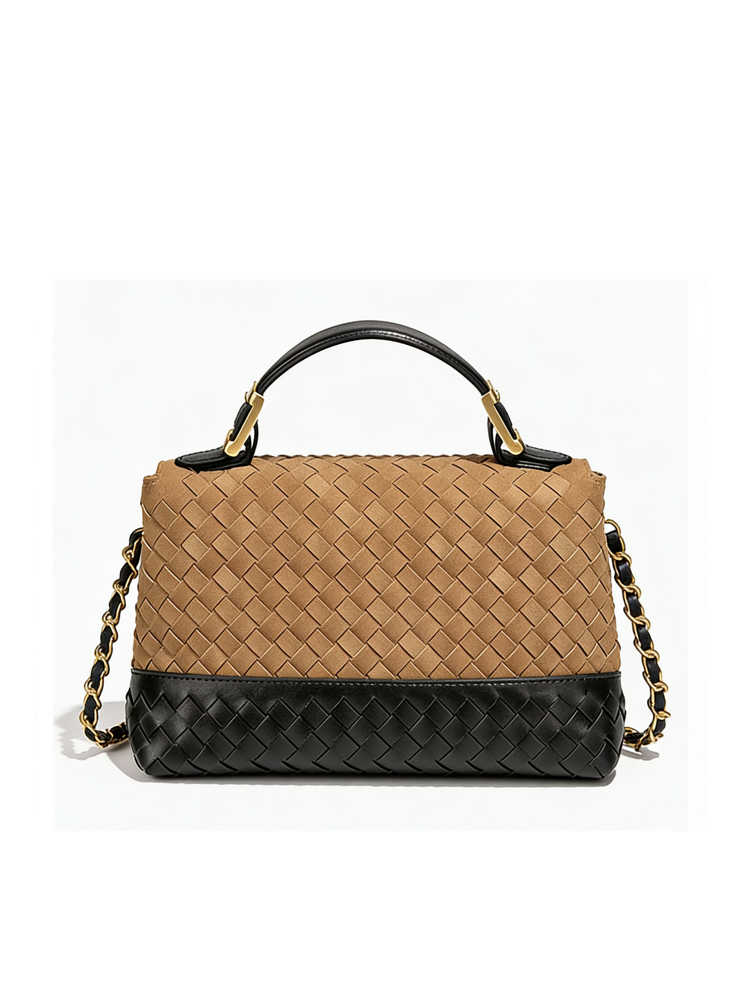Aurelia Duo-Weave Suede Luxe Bag