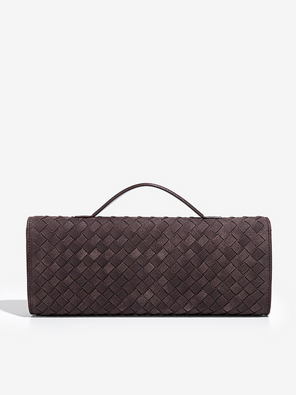 Celestia Suede Weave Evening Clutch