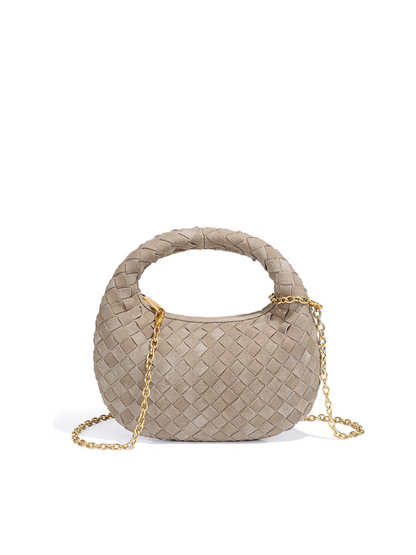 The Seraphina Woven Crescent Bag