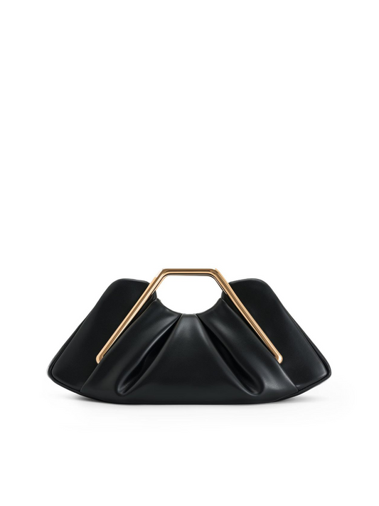 The Valentina Sculptural Top-Handle Clutch
