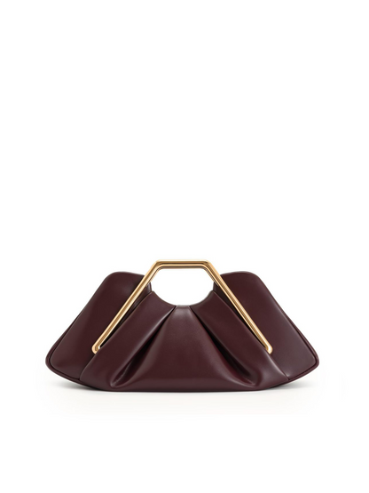 The Valentina Sculptural Top-Handle Clutch