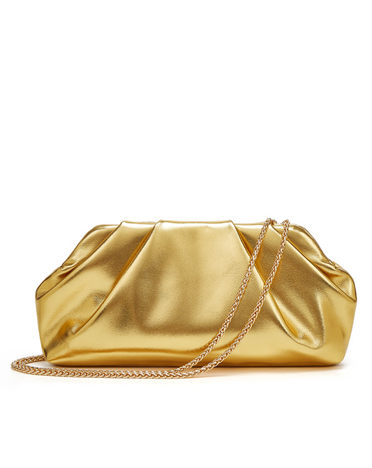 Celina Metallic Cloud Clutch