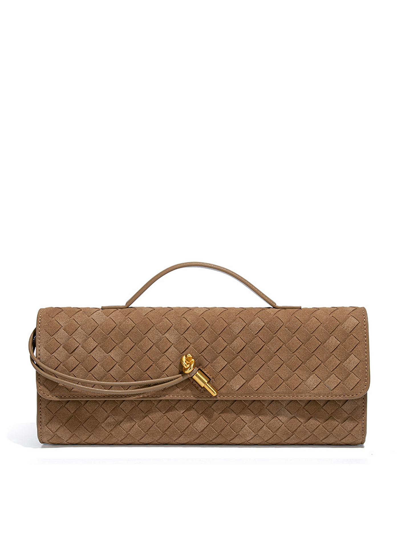 Celestia Suede Weave Evening Clutch