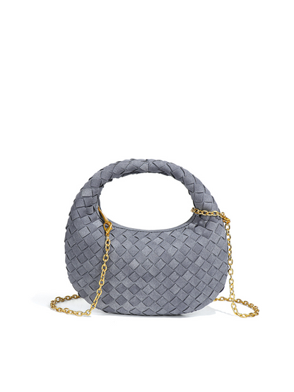 The Seraphina Woven Crescent Bag