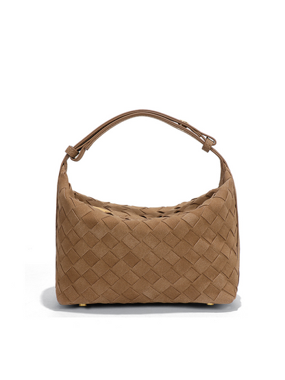 Valencia Suede Weave Shoulder Bag