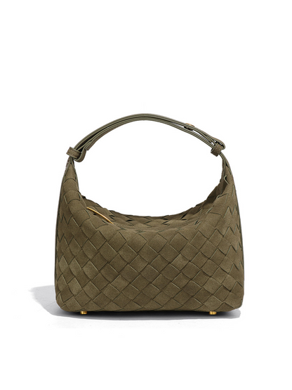 Valencia Suede Weave Shoulder Bag