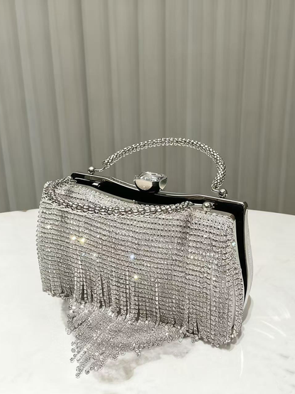 Aurelia Cascade Crystal Clutch