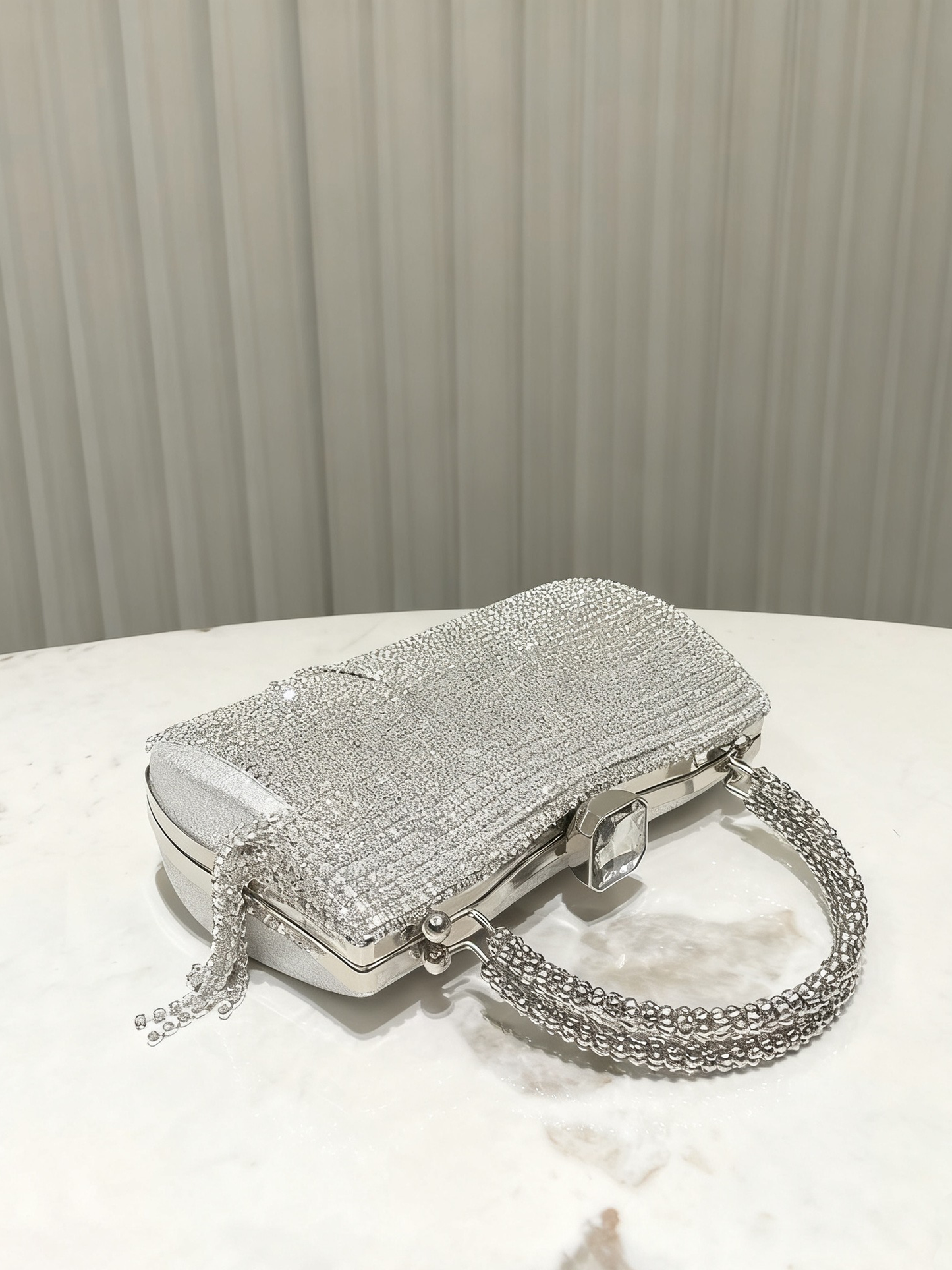 Aurelia Cascade Crystal Clutch
