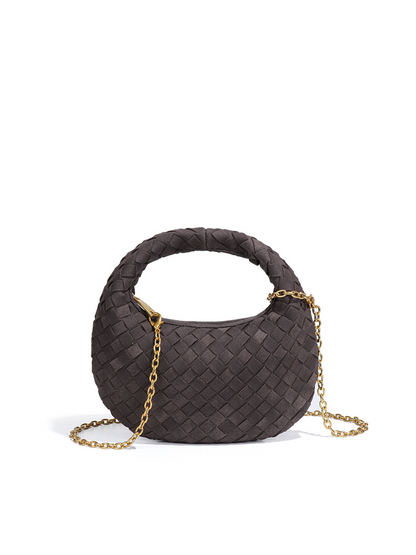 The Seraphina Woven Crescent Bag