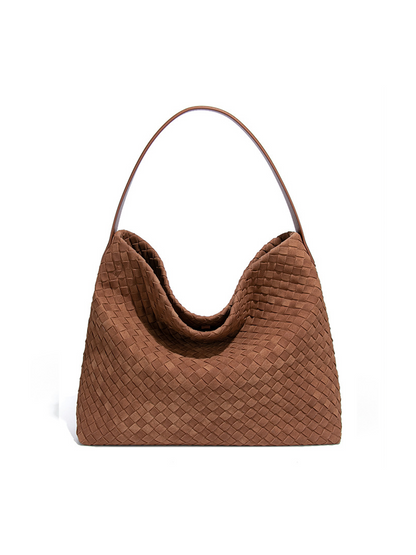 Aurevo Suede Weave Luxe Tote