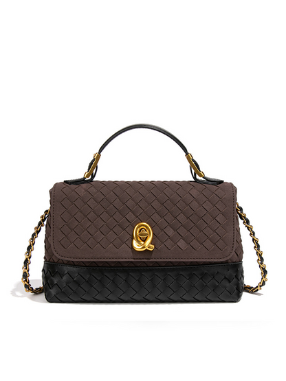 Aurelia Duo-Weave Suede Luxe Bag